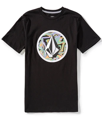 Volcom Big Boys 8-20 Crisp Stone Fill Short Sleeve Graphic T-Shirt