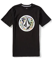 Volcom Big Boys 8-20 Crisp Stone Fill Short Sleeve Graphic T-Shirt