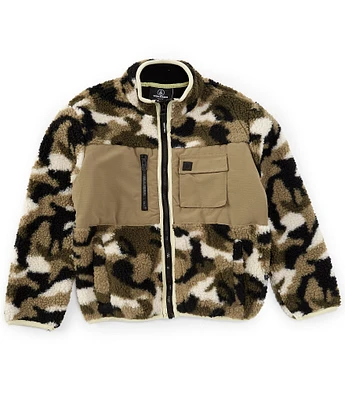 Volcom Big Boys 8-20 Long Sleeve Camouflage-Printed Sherpa Jacket