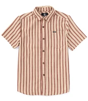 Volcom Big Boys 8-20 Short Sleeve Avro Stripe Woven Shirt