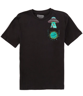 Volcom Big Boys 8-20 Short Sleeve Udder Space Graphic T-Shirt