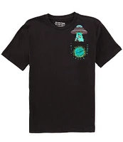 Volcom Big Boys 8-20 Short Sleeve Udder Space Graphic T-Shirt