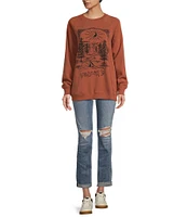 Volcom Chestnut Stone Magic Boyfriend Graphic Sweatshirt