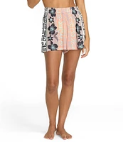 Volcom Funtastical Mixed Media Printed Gauze Shorts