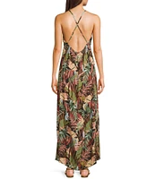 Volcom Jungle Luv Sleeveless Printed Long A-Line Dress