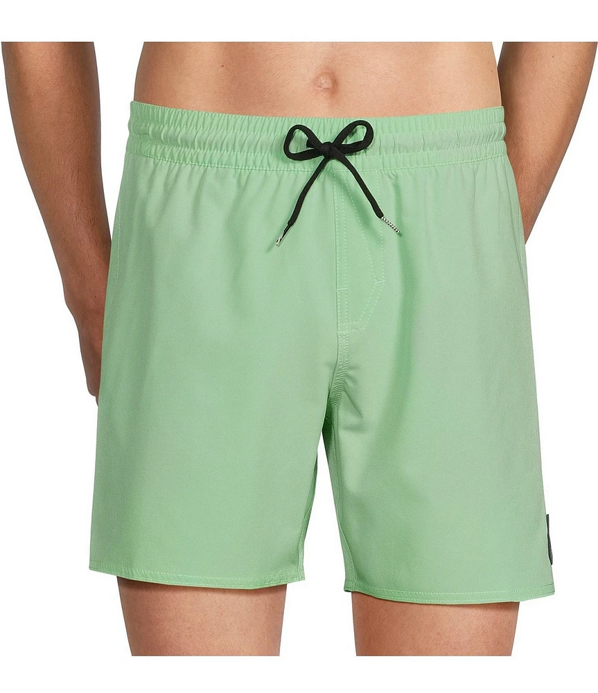 Volcom Lido Solid 17#double; Outseam Swim Trunks