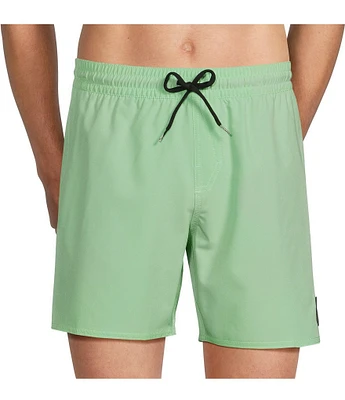 Volcom Lido Solid 17#double; Outseam Swim Trunks