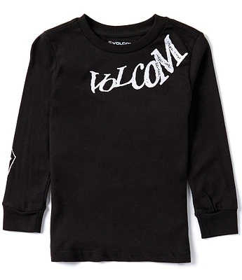 Volcom Little Boys 4-7 Long Sleeve Graphic Contort Pullover T-Shirt