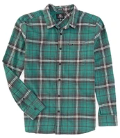 Volcom Long Sleeve Caden Yarn-Dyed-Plaid Flannel Shirt