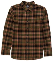 Volcom Long Sleeve Caden Yarn Dyed Plaid Flannel Shirt