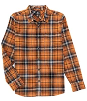 Volcom Long Sleeve Caden Yarn-Dyed-Plaid Flannel Shirt