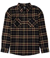 Volcom Long Sleeve Netastone Yarn Dyed Plaid Flannel Shirt