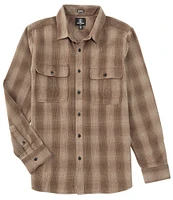 Volcom Long Sleeve Shadowstone Yarn-Dyed Plaid Flannel Shirt