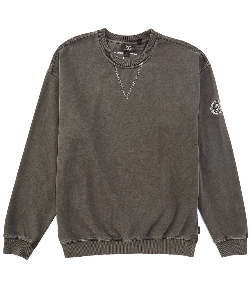 Volcom Long Sleeve Skate Vitals Remy Vintage Washed Fleece Sweatshirt