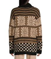 Volcom Rent Free Printed Jacquard Cardigan