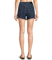 Volcom Stoney Step High Rise Frayed Hem Denim Shorts