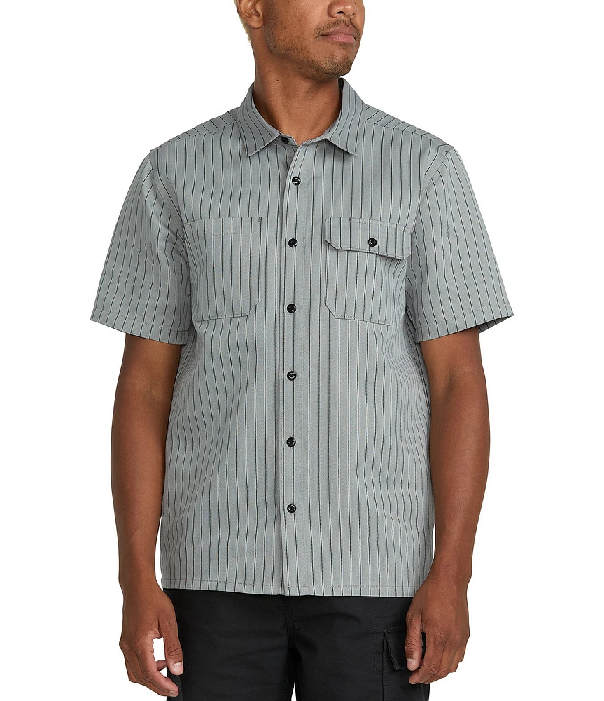 Volcom Trade Stone Stripe Short Sleeve Woven Shirt