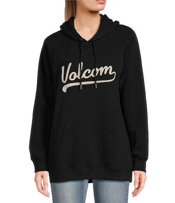 Volcom Truly Stoked Long Sleeve Island Graphic Oversized Fleece Hoodie