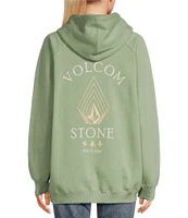 Volcom Truly Stoked Long Sleeve Oversized Large Graphic Fleece Hoodie