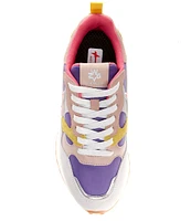 W6YZ Loop Suede Lace-Up Sneakers