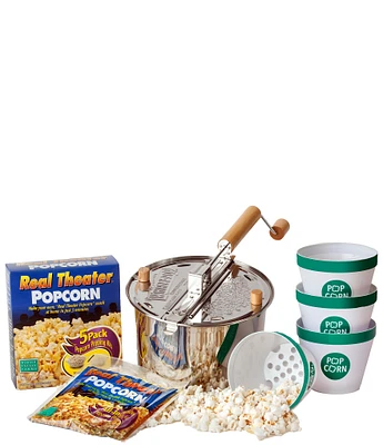 Wabash Valley Farms Stainless Steel Whirley-Pop Popcorn Maker and Starter Set