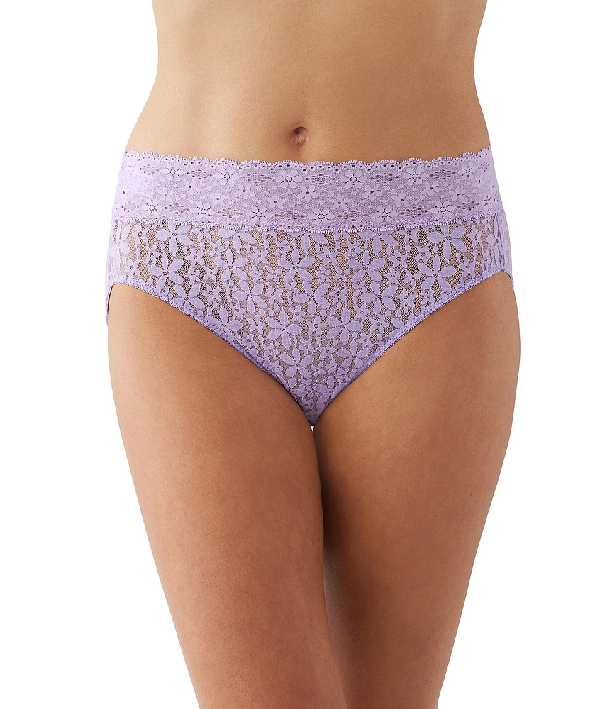 Wacoal Halo Lace Hi-Cut Floral Lace Brief Panty