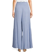 Double Zero Waist Tie Wide Leg Pants