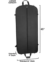 Wally Bags 45 Premium Extra Wide Garment Bag with Shoulder Strap and Two Large Pockets
