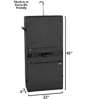 Wally Bags 45#double; Premium Framed Garment Bag with Shoulder Strap and Multiple Pockets