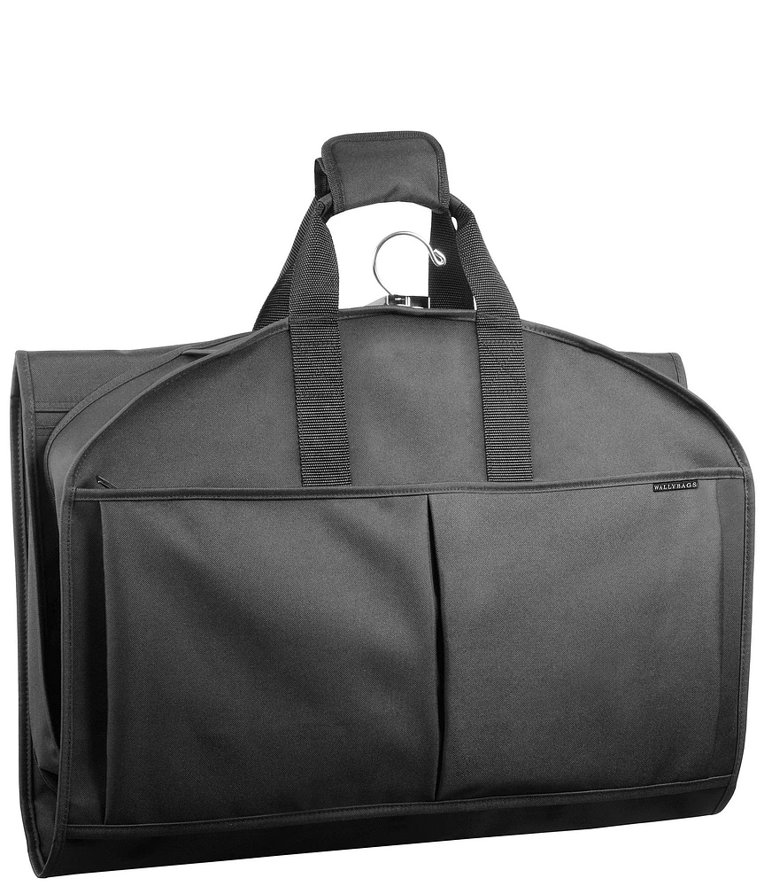Wally Bags 48#double; Premium Travel Tri-Fold Garment Bag with Pockets and Pinstripe Lining