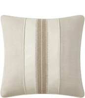 Waterford Arderra Embroidered Striped Reversible Square Pillow