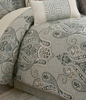 Waterford Brosna Oversized Detailed Woven Damask Medallion Comforter Set