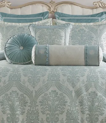 Waterford Castle Cove Collection Woven Damask Jacquard Reversible Comforter Set