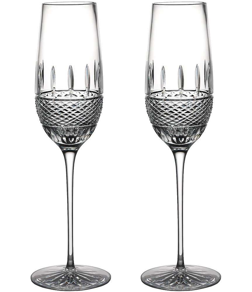 Waterford Crystal Irish Lace Flutes, Set of 2