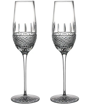 Waterford Crystal Irish Lace Flutes, Set of 2