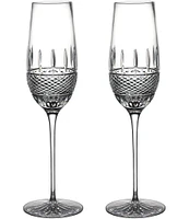 Waterford Crystal Irish Lace Flutes, Set of 2