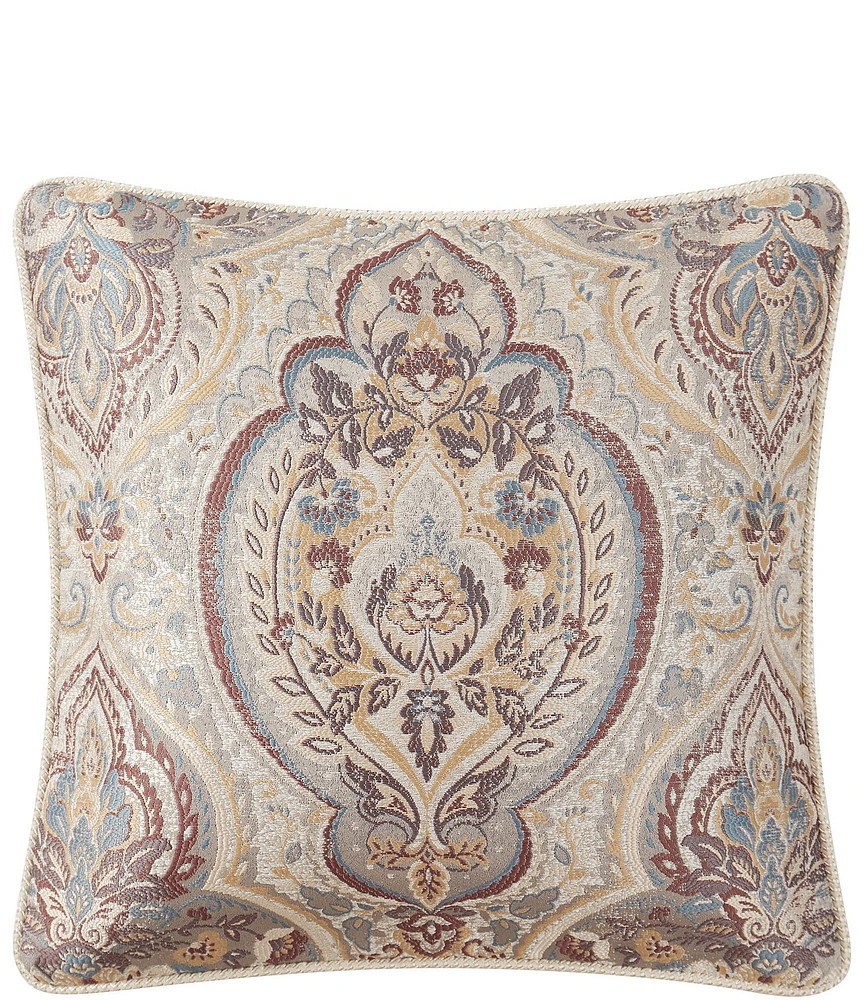 Waterford Lewiston Textured Jacquard Woven Reversible Square Pillow