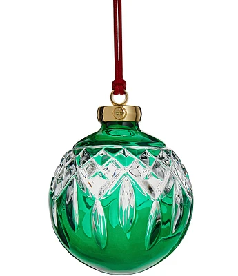 Waterford Lismore Bauble Green Ornament 2024