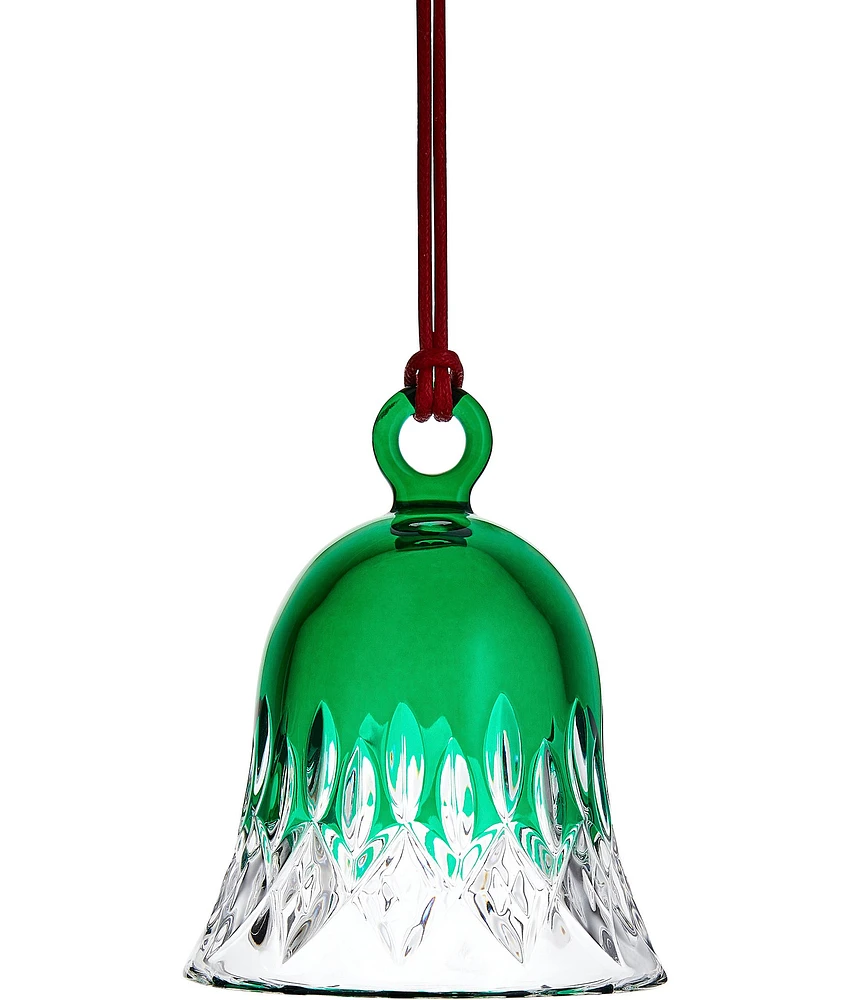 Waterford Lismore Green Toned Bell Ornament