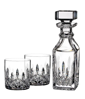 Waterford Connoisseur Lismore Mini Square Decanter & Pair of Tumblers, 16floz