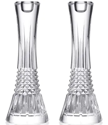 Waterford Lismore Diamond Candlestick Pair, Set of 2