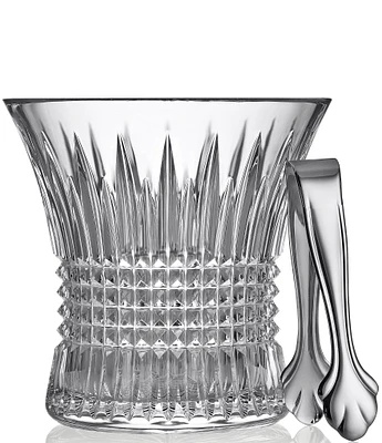 Waterford Lismore Diamond Ice Bucket, 7.5in with Tongs
