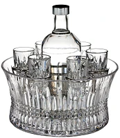 Waterford Lismore Diamond Vodka Chiller and Shot Glass Set