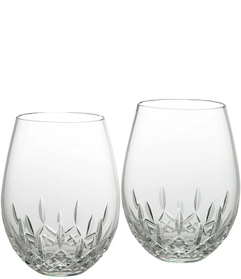 Waterford Lismore Essence Red Wine Stemless Glass 20.5floz, Set of 2