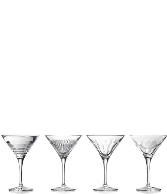 Waterford Mixology Martini 4floz , Mixed Set of 4