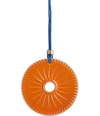 Waterford New Year Disc Firework Orange Ornament 2025