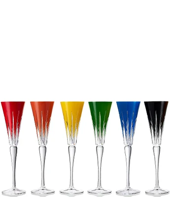 Waterford New Year Mixed Flutes Firework Set of 6 2025