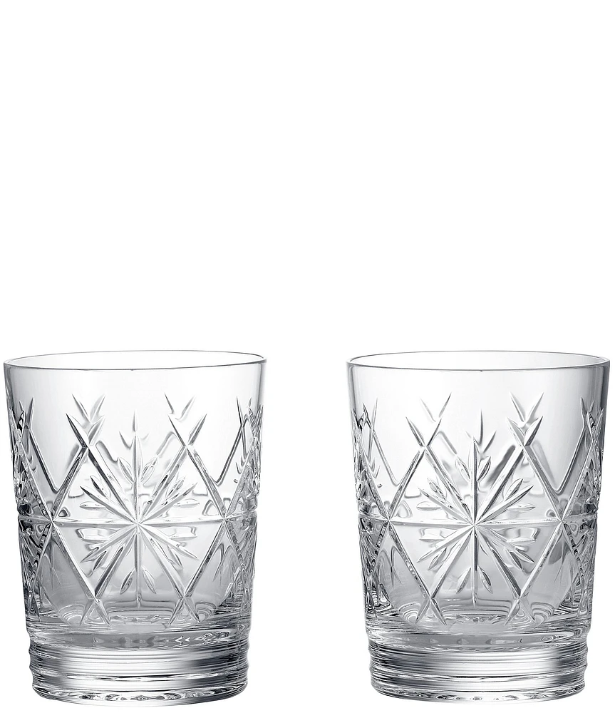 Waterford Winter Wonders Double-old Fashion Snowflake Glasses, Set of 2