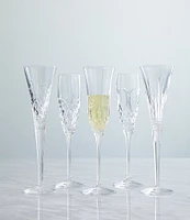 Waterford Happy Crystal Toasting Flutes 7floz, Set of 2