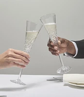 Waterford Happy Crystal Toasting Flutes 7floz, Set of 2